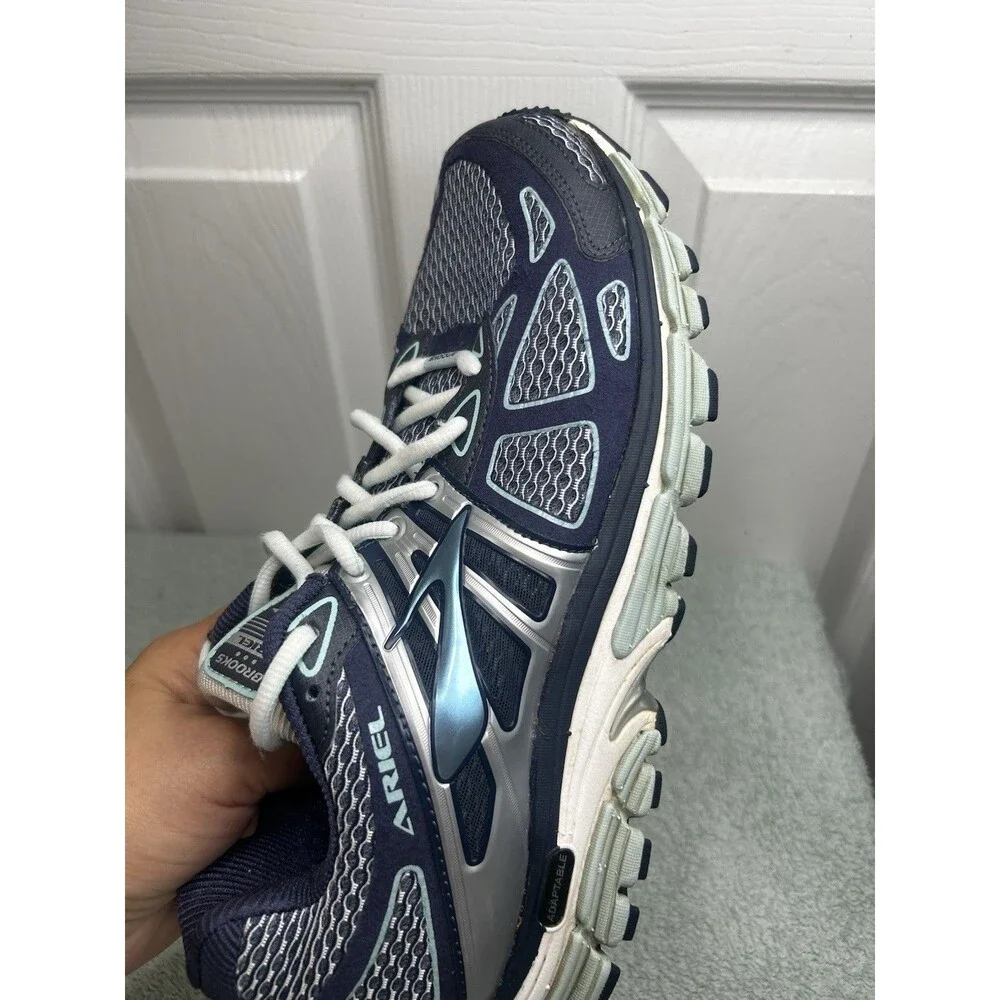 Brooks Ariel 14 Women’s Running Shoes Navy Blue Silver Size 10.5 B Medium